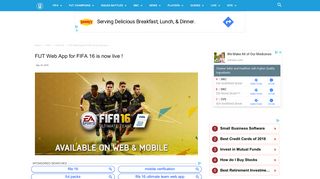 
                            5. FUT Web App for FIFA 16 is now live ! - FIFA U Team