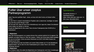 
                            6. Futter über unser zooplus Partnerprogramm | Hundehilfe-Ukraine