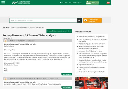 
                            13. Futterpflanze mit 25 Tonnen TS ha und Jahr - Landwirt.com