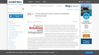 
                            11. Futura Solutions und cosinex vereinbaren Partnerschaft - cosinex Blog