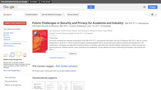 
                            13. Future Challenges in Security and Privacy for Academia and ... - Résultats Google Recherche de Livres