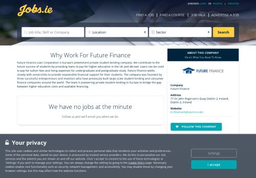 
                            10. Future Finance Careers, Future Finance Jobs in Ireland jobs.ie