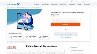 
                            6. Future Generali Car Insurance | Plans, Reviews, Benefits - PolicyBazaar
