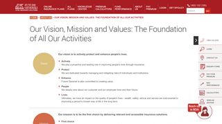 
                            13. Future Generali Life Insurance - Vision, Mission & Values