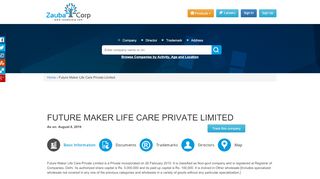 
                            4. Future Maker Life Care Private Limited - Zauba Corp