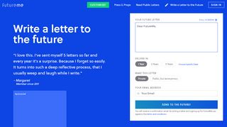 
                            3. FutureMe: Write a Letter to your Future Self