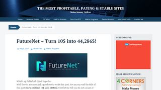 
                            6. FutureNet – Turn 10$ into 44,286$! | THE MOST ...