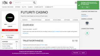 
                            10. Futuriti Casino Review - Blacklisted | The Pogg