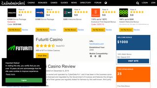 
                            9. Futuriti Casino - Review | Online Casino Reports