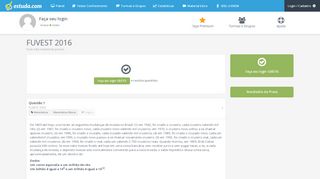 
                            12. FUVEST 2016 - ENEM Estuda.com - O maior site de questões para o ...