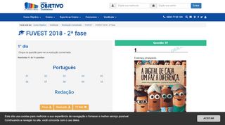 
                            6. FUVEST 2018 - 2ª fase - Curso Objetivo