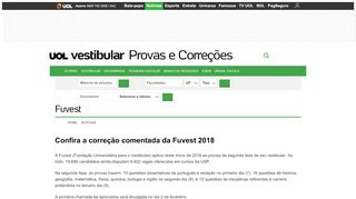 
                            11. Fuvest 2018 - Provas e Correções - UOL Vestibular