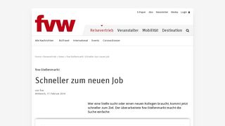 
                            6. fvw-Stellenmarkt: Schneller zum neuen Job