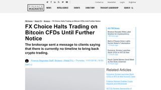 
                            13. FX Choice Halts Trading on Bitcoin CFDs Until Further Notice ...