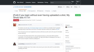 
                            6. [FxA] if you login without ever having uploaded a shot, My Shots fails ...