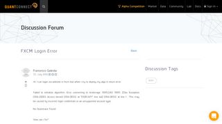 
                            12. FXCM Login Error by Francesco Galeota - QuantConnect.com