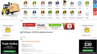 
                            5. FxPlayer | $100 No-deposit bonus