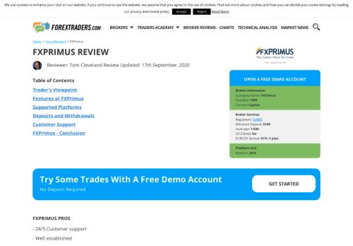 
                            6. FXPrimus Objective in-depth review - FXPrimus Forex Broker