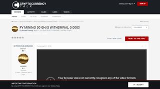 
                            7. FY Mining 50 Gh/s withdrwal 0.0003 - PROMOTIONS / OFF-SITE ...