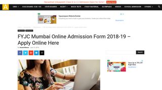 
                            2. FYJC Mumbai Online Admission Form 2018-19 – Apply Online Here ...