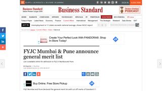 
                            11. FYJC Mumbai & Pune announce general merit list - Business Standard