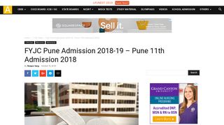 
                            2. FYJC Pune Admission 2018-19 – Pune 11th Admission 2018 ...