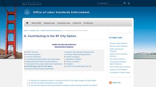 
                            7. G. Contributing to the SF City Option | Office of Labor Standards ... - sfgov