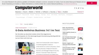 
                            8. G-Data Antivirus Business 14.1 im Test - computerworld.ch