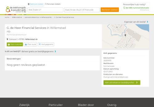 
                            13. G. de Heer Financial Services in Willemstad nb | De Telefoongids