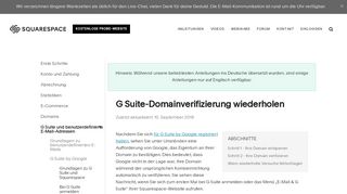 
                            10. G Suite-Domainverifizierung wiederholen – Squarespace
