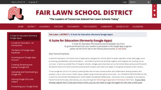 
                            11. G Suite for Education (formerly Google Apps) - Fair Lawn