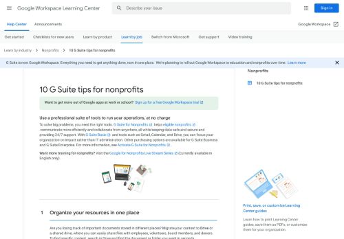 
                            8. G Suite in Nonprofits | Learning Center | G Suite - Google