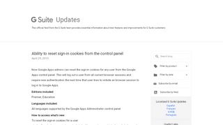 
                            4. G Suite Updates Blog: Ability to reset sign-in cookies from the control ...