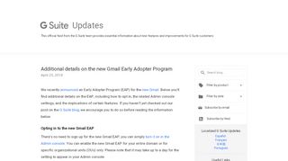 
                            10. G Suite Updates Blog: Additional details on the new Gmail ...