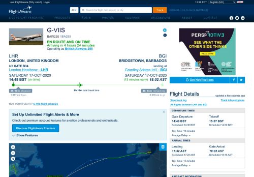 
                            11. G-VIIS Live Flight Tracking and History (Owner: BRITISH AIRWAYS ...