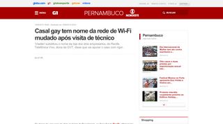 
                            13. G1 - Casal gay tem nome da rede de Wi-Fi mudado após visita de ...