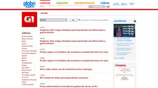 
                            11. G1 - O Portal de Notícias da Globo - ÚLTIMAS NOTÍCIAS