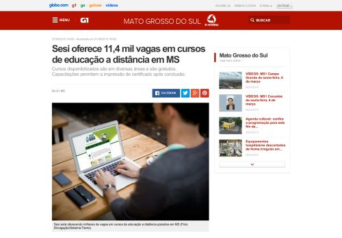 
                            13. G1 - Sesi oferece 11,4 mil vagas em cursos de educação a distância ...