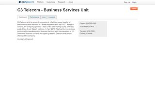 
                            10. G3 Telecom - Business Services Unit - CB Insights