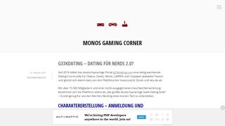 
                            9. G33KDATING – DATING FÜR NERDS 2.0? – monos gaming corner