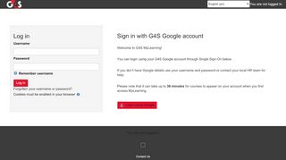
                            6. G4S: Log in to the site