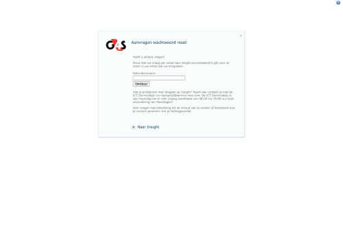 
                            5. G4S Medewerkersportaal: aanvragen wachtwoord reset - Naar Insight