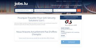 
                            6. G4S Security Solutions S.à.rl Emploi, G4S Security Solutions ... - Jobs.lu
