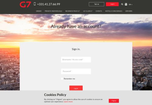 
                            1. G7 account creation and login - G7
