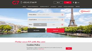 
                            4. G7 Taxis: Book your taxi online in Paris or elsewhere in France