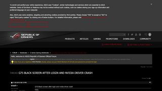 
                            6. G75 Black screen after login and nvidia driver crash - ROG - Asus