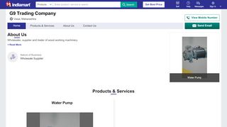 
                            4. G9 Trading Company - Wholesale Supplier of Water Pump & Wood ...