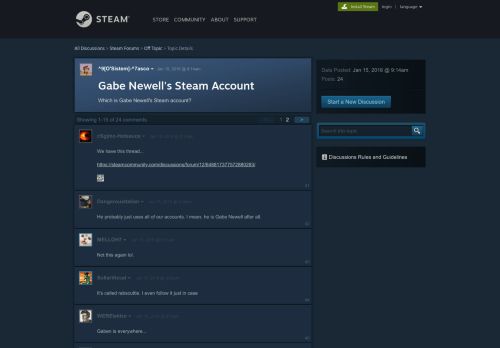 
                            1. Gabe Newell's Steam Account :: Off Topic - Steam Community