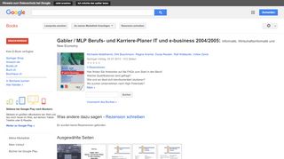 
                            10. Gabler / MLP Berufs- und Karriere-Planer IT und e-business ... - Google Books-Ergebnisseite