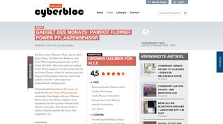 
                            4. Gadget des Monats: Parrot Flower Power Pflanzensensor › Cyberbloc